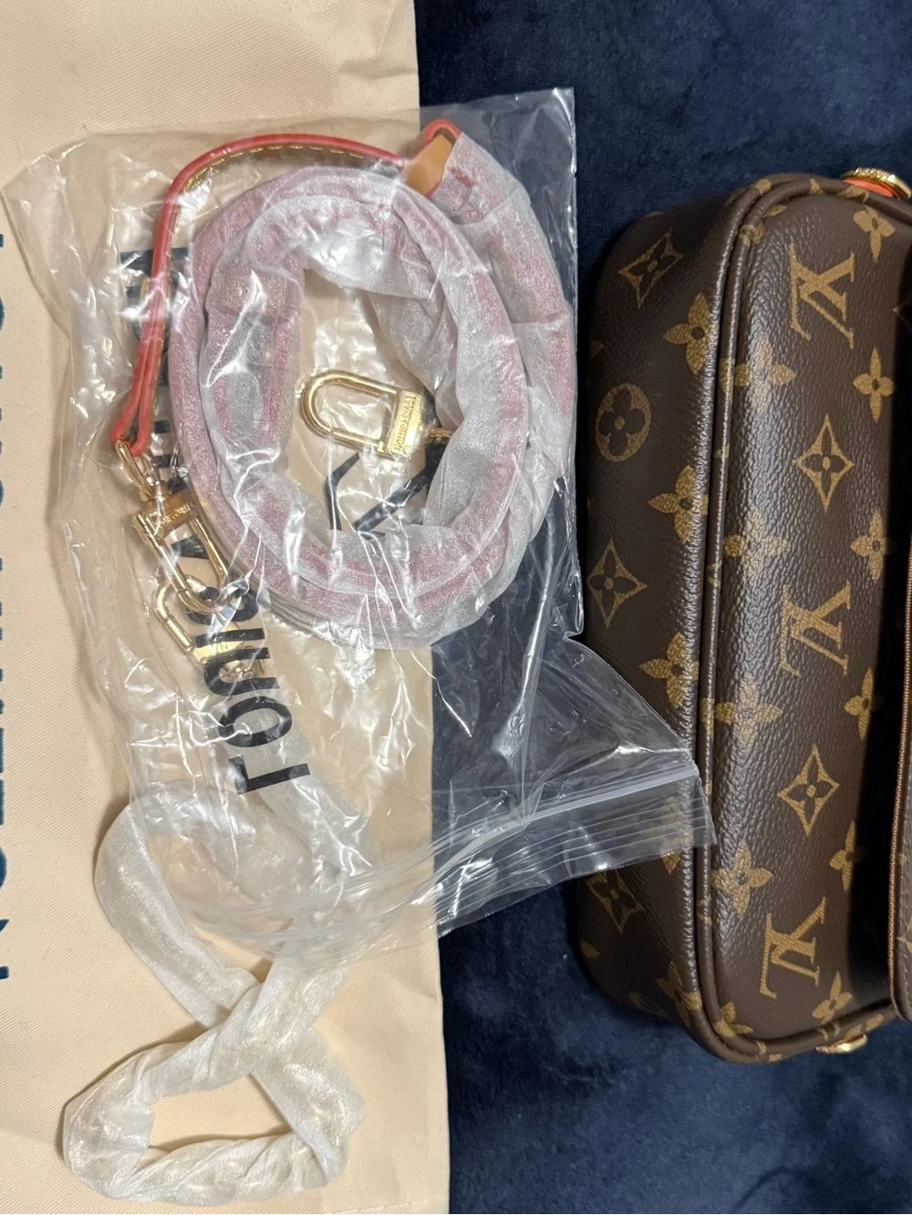 Louis Vuitton Monogram Wallet-on-Chain with Gold Hardware